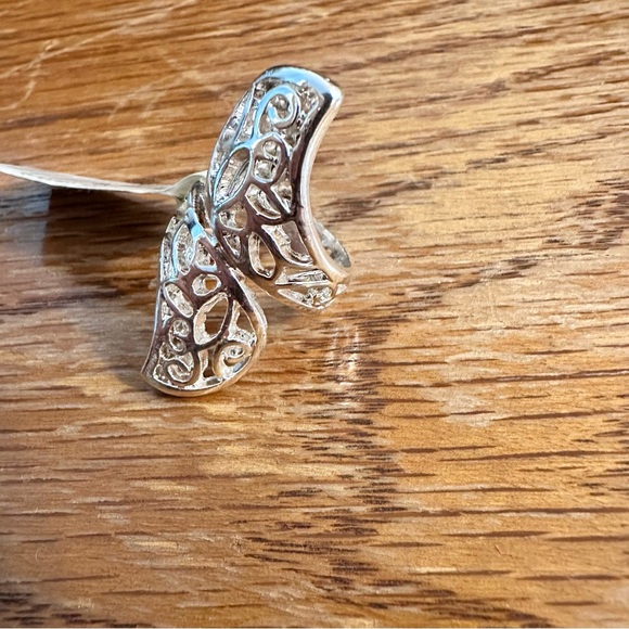 Forever 21 Filigree Silver Knuckle Ring Size 7 - Picture 2 of 3